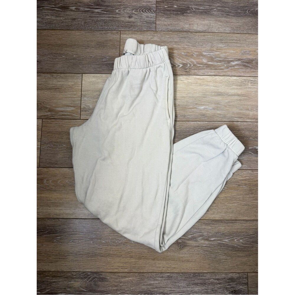 John Galt by Brandy Melville Cozy Neutral Sweatpants Off White Joggers